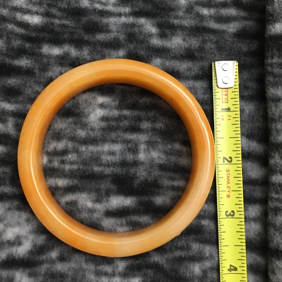 Orange Chalcedony Natural Gem Stone Bangle - Picture 8 of 11
